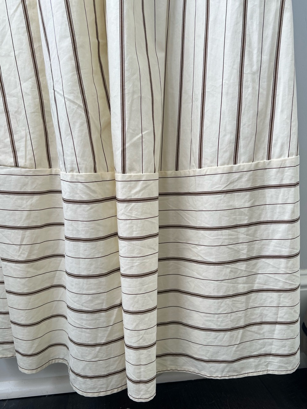 Petal & Pup Cream Maxi Dress with Thin Brown Stripes - Picture 10 of 16